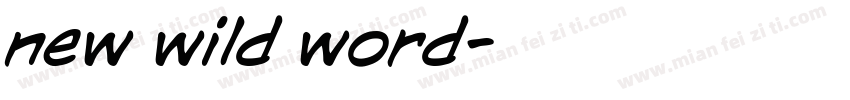 new wild word字体转换